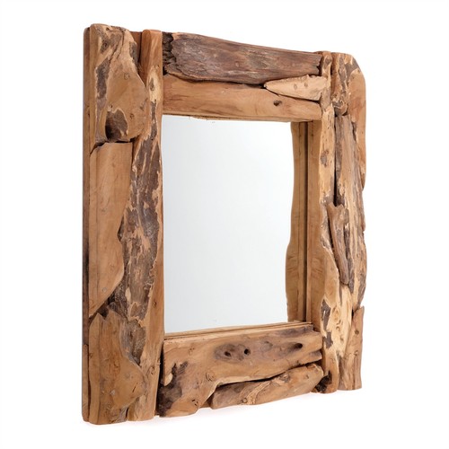 Specchio parete legno di - specchio, in