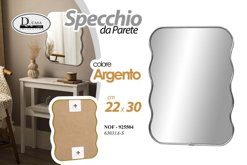 Specchio parete ondulato