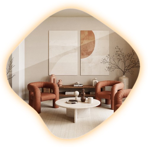 Specchio led senza cornice - led,