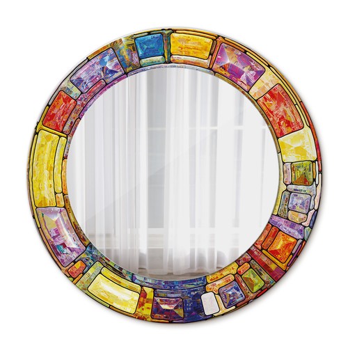 Elegante specchio rotondo - , con