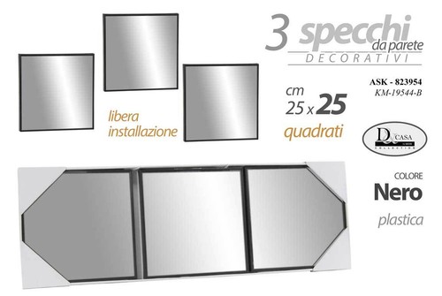 Set specchi parete - set, 3