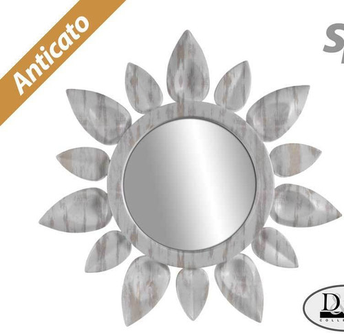 Specchio bianco girasole - bianco, fiore